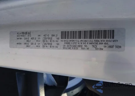 2016 Ram Promaster 2500 High Roof z USA, uszkodzony, nr VIN 3C6TRVCG6GE109032